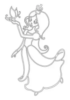 Трафарет для цветного песка "Принцесса"