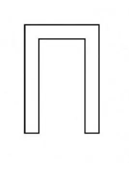 Трафарет для цветного песка. Русский алфавит "П"