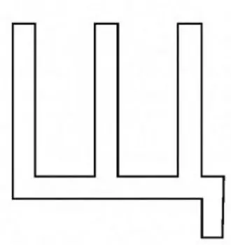 Трафарет для цветного песка. Русский алфавит "Щ"