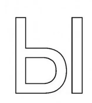 Трафарет для цветного песка. Русский алфавит "Ы"