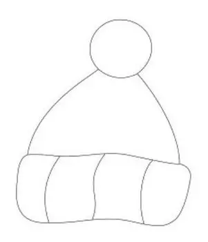 Трафарет для цветного песка "Шапочка"