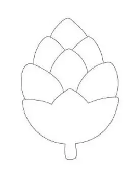 Трафарет для цветного песка "Шишка"