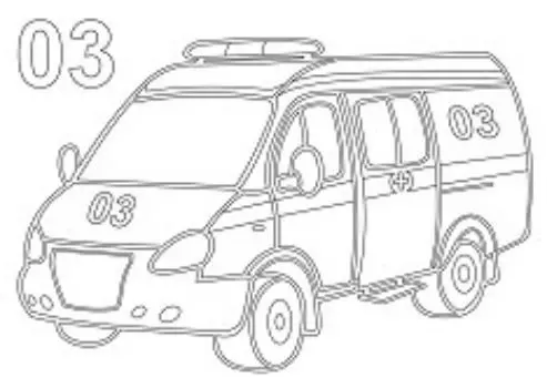 Трафарет для цветного песка "Скорая помощь"