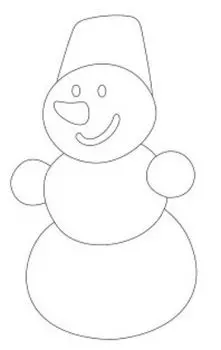 Трафарет для цветного песка "Снеговик"