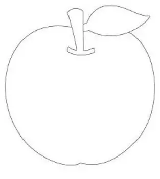 Трафарет для цветного песка "Яблоко"