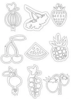 Трафарет для цветного песка "Ягоды"