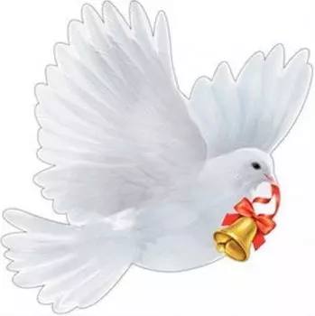 Украшение на скотче "Голубь"