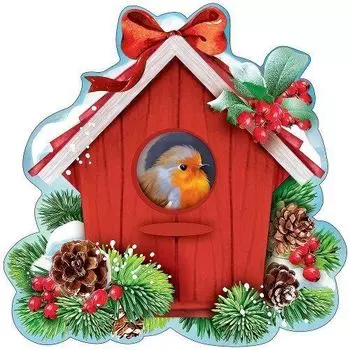 Украшение на скотче "Птичка в скворечнике"