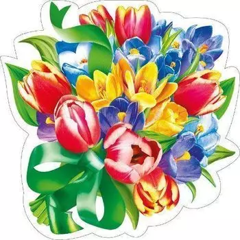 Украшение на скотче "Весенний букет"