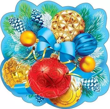 Украшение на скотче "Зимний букет 1"