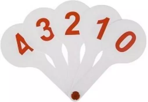 Веер-касса цифр от 0 до 9