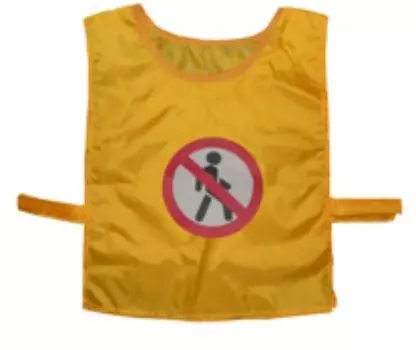 Жилет. Дорожный знак "Движение пешеходов запрещено"