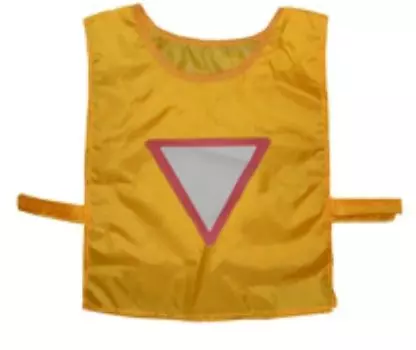 Жилет. Дорожный знак "Уступите дорогу"