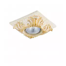 002622 Светильник CORINTO QUA MR16/HP16 БЕЛЫЙ ЗОЛОТО (в комплекте)