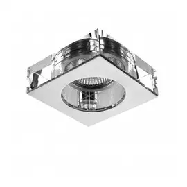 006124 Светильник LUI MR16/HP16 ХРОМ/ПРОЗРАЧНЫЙ (в комплекте)