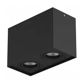 052087 Светильник RETTANGO 2*GU10 ЧЕРНЫЙ IP20 (в комплекте)