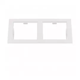 214526 Рамка DOMINO Double QUADRO MR16 БЕЛЫЙ (в комплекте)