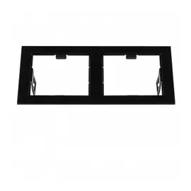 214527 Рамка DOMINO Double QUADRO MR16 ЧЕРНЫЙ (в комплекте)