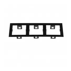 214537 Рамка DOMINO Triple QUADRO MR16 ЧЕРНЫЙ (в комплекте)