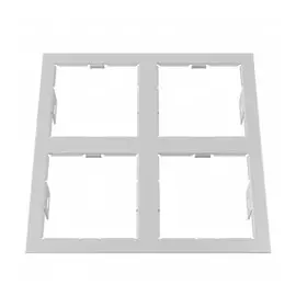 214546 Рамка DOMINO QUADRO 2х2 MR16 БЕЛЫЙ (в комплекте)