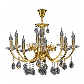 694082 (MD600005-8A) Люстра подв STREGARO 8х60W E14 ЗОЛОТО (в комплекте)