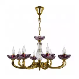 697082 (MD00076-8) Люстра BARCATO 8х60W E14 ЗОЛОТО (в комплекте)