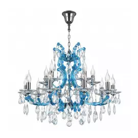 698165 (MD00072-10+5+1) Люстра CHAMPA BLU 16х60W E14 ГОЛУБОЙ (в комплекте)