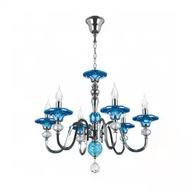 699064 (MD00081-6) Люстра AZZURRO 6х60W E14 ХРОМ (в комплекте)