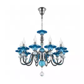 699104 (MD00081-10) Люстра AZZURRO 10х60W E14 ХРОМ (в комплекте)
