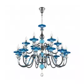 699184 (MD00081-12+6) Люстра AZZURRO 18х60W E14 ХРОМ (в комплекте)