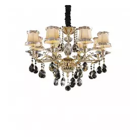 701081 (MD200007-8) Люстра подвесная FIOCCO 8х40W E14 ЗОЛОТО (в комплекте)