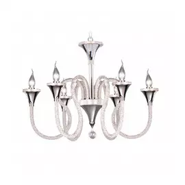 703064 (MD800005-6) Люстра подв. SERPENTE 6х60W E14 ХРОМ (в комплекте)