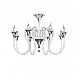 703084 (MD800005-8) Люстра подв. SERPENTE 8х60W E14 ХРОМ (в комплекте)