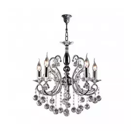 708054 (MD 300019-5) Люстра подвесная ELEGANTE 5х60W E14 ХРОМ (в комплекте)