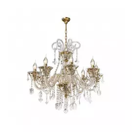 710082 (MD800003-8) Люстра подвесная TESORO 8х60W E14 24К ЗОЛОТО (в комплекте)