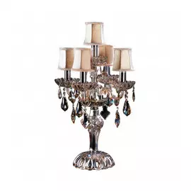 715957 (MT800006-4+1) Настольная лампа NATIVO 5x40W E14 КОНЬЯК/ЧЕРНЫЙ ХРОМ/БЕЖЕВЫЙ (в комплекте)