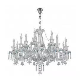 716154 (MD000010-10+5) Люстра подвесная CAMPANA 15х60W E14 ХРОМ (в комплекте)