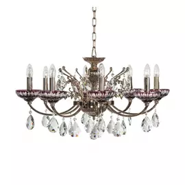 717082*** (MD55173/8) Люстра BOEMIA 8x40W E14 МЕДЬ/ПРОЗРАЧНЫЙ (в комплекте)