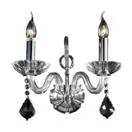 722624*** (MD 300013-2) Бра CRISTA 2х40W E14 ХРОМ/ПРОЗРАЧНЫЙ (в комплекте)