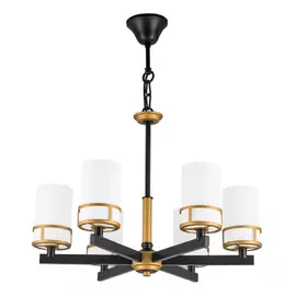 731067 (SD1352/6) Люстра CERO 6х40W E14 ЧЕРНЫЙ/ЗОЛОТО/БЕЛЫЙ (в комплекте)