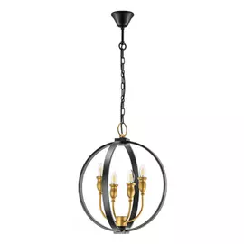 731247 (SD1351/4) Люстра CERO 4х40W E14 ЧЕРНЫЙ/ЗОЛОТО (в комплекте)