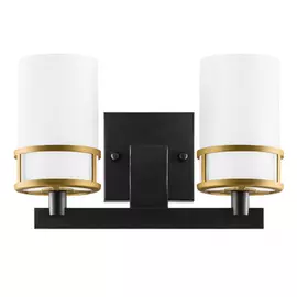 731627 (SB1352/2) Бра CERO 2х40W E14 ЧЕРНЫЙ/ЗОЛОТО/БЕЛЫЙ (в комплекте)