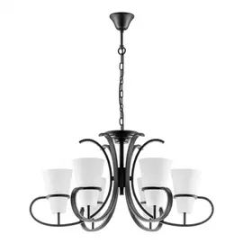 733067 (SD1354/6) Люстра FIACOLLA 6х40W E14 ЧЕРНЫЙ/БЕЛЫЙ (в комплекте)