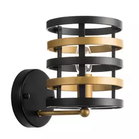 735610 (SB1509/1) Бра EPSILON 1х40W E14 ЧЕРНЫЙ/ЗОЛОТО (в комплекте)