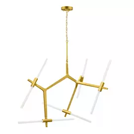 742103 (1373/10) Люстра STRUTTURA 10х40W G9 ЗОЛОТО МАТОВЫЙ (в комплекте)