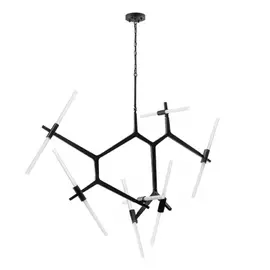 742147 (1373/14) Люстра STRUTTURA 14х40W G9 ЧЕРНЫЙ МАТОВЫЙ (в комплекте)