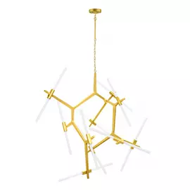 742203 (1373/20) Люстра STRUTTURA 20х40W G9 ЗОЛОТО МАТОВЫЙ (в комплекте)
