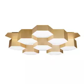 750161 (MX13003032-16А) Люстра потол FAVO LED-80W 3840LM Satin Gold 3000K (в комплекте)