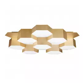 750163 (MX13003032-16А) Люстра потол FAVO LED-80W 3840LM Satin Gold 4000K (в комплекте)