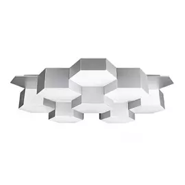 750164 (MX13003032-16А) Люстра потол FAVO LED-80W 3840LM Silver 4000K (в комплекте)